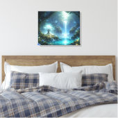Fluisteringen van de Betoverde Watervallen Canvas Afdruk (Insitu (Slaapkamer))