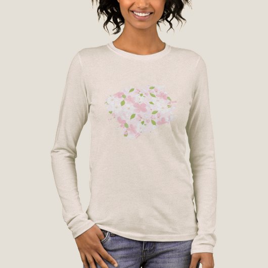 Fluisteringen van de bloeitijd Tri-Blend shirt (Voorkant)