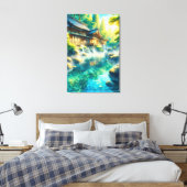Fluisteringen van de Cederstroom Canvas Afdruk (Insitu (Slaapkamer))