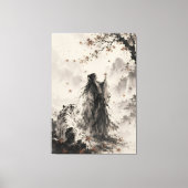 Fluisteringen van de Herfst | Witte Tijger en Zwer Canvas Afdruk (Voorkant)