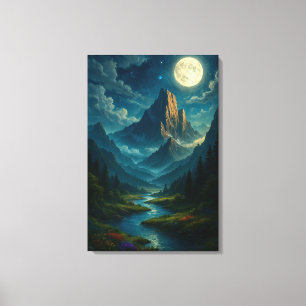 Fluisteringen van de Maanlichtvallei Canvasprint Canvas Afdruk