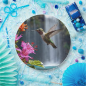 "Fluisteringen van de natuur: kolibrie, waterval Papieren Bordje (Feest)