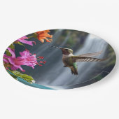 "Fluisteringen van de natuur: kolibrie, waterval Papieren Bordje (Gekanteld)