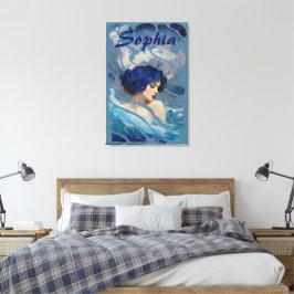 Fluisteringen van de Oceaan Godin Canvas Afdruk