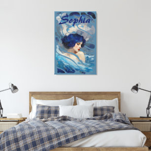 Fluisteringen van de Oceaan Godin Canvas Afdruk