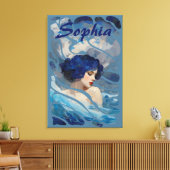 Fluisteringen van de Oceaan Godin Canvas Afdruk (Insitu (Woonkamer))