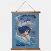 Fluisteringen van de Oceaan Godin Hangend Wandkleed (Voorkant)