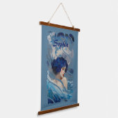 Fluisteringen van de Oceaan Godin Hangend Wandkleed (Gebogen)