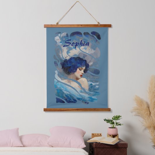 Fluisteringen van de Oceaan Godin Hangend Wandkleed (Slaapkamer)
