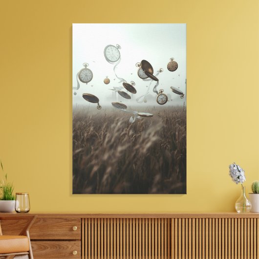 Fluisteringen van de Tijd – Surrealistisch Landsch Canvas Afdruk (Insitu (Woonkamer))