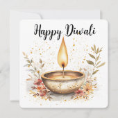 Fluisteringen van de vlam, Diwali Feestdagenkaart (Voorkant)