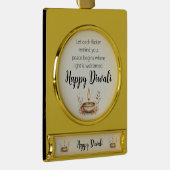 Fluisteringen van de vlam, Diwali Verguld Banner Ornament (Rechts)