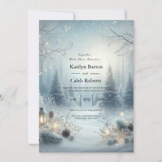 Fluisteringen van een Winterzonnewende Kaart (Voorkant)