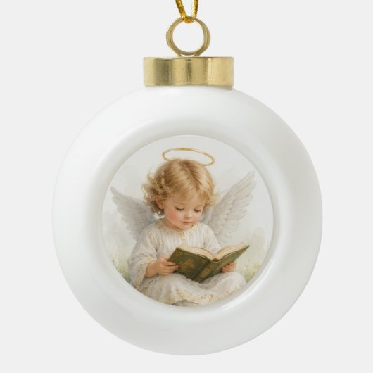 Fluisteringen van engelen -Amara Sweatshirt Keramische Bal Ornament (Voorkant)