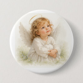 Fluisteringen van engelen -Angelina Ronde Button 7,6 Cm