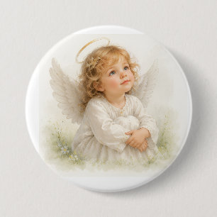 Fluisteringen van engelen -Angelina Ronde Button 7,6 Cm
