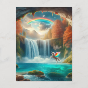 Fluisteringen van Fantasie: Eenhoorn waterval in d Briefkaart