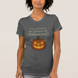 Fluisteringen van Halloween Glowing Pumpkin Kunst T-shirt