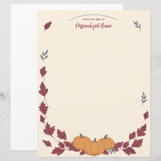 Fluisteringen Van Herfst Ongelijnd Papierblad (Voorkant / Achterkant)