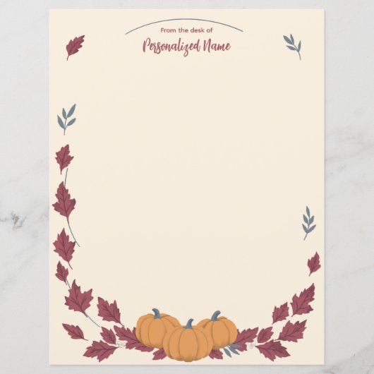 Fluisteringen Van Herfst Ongelijnd Papierblad (Voorkant)