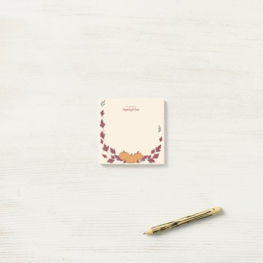 Fluisteringen Van Herfst Post-it® Notes (Op bureau)