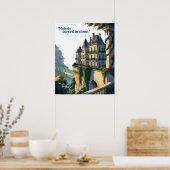 "Fluisteringen van het Kasteel – Elegante Paleis L Poster (Keuken)