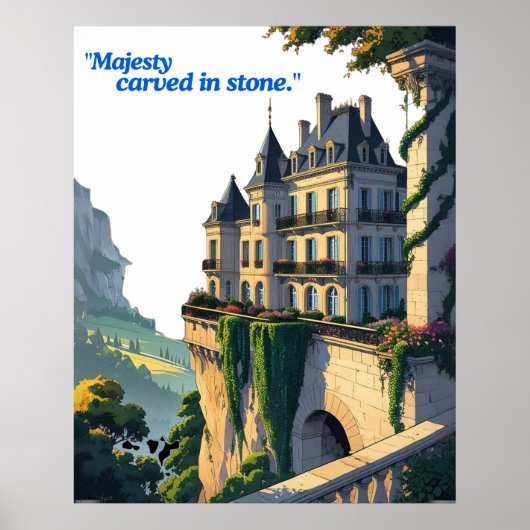 "Fluisteringen van het Kasteel – Elegante Paleis L Poster (Voorkant)