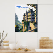 "Fluisteringen van het Kasteel – Elegante Paleis L Poster (Keuken)