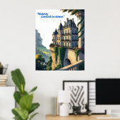 "Fluisteringen van het Kasteel – Elegante Paleis L Poster (Thuiskantoor)