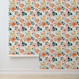 Fluisteringen van Lente” Aquarel Bloemen Behang