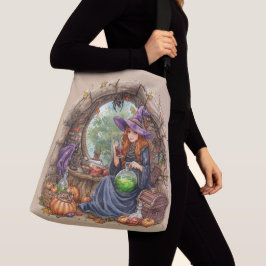 Fluisteringen van Magie, Mooie Heks en Haar Toverd Crossbody Tas