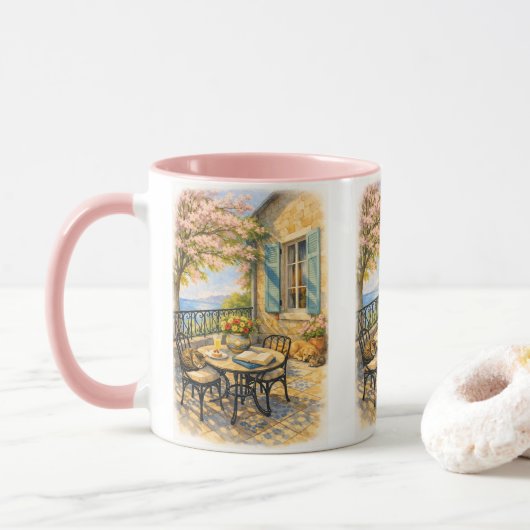 Fluisteringen van Salie Vintage Zeeleven Mok (Met donut)