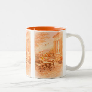 Fluisteringen van Salie Vintage Zeeleven Tweekleurige Koffiemok