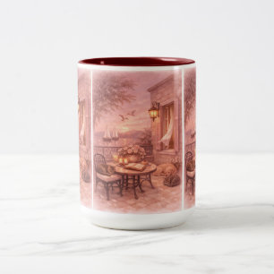 Fluisteringen van Salie Vintage Zeeleven Tweekleurige Koffiemok