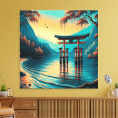 "Fluisteringen van Tranquiliteit: De Geestpoort" Canvas Afdruk (Insitu (Woonkamer))
