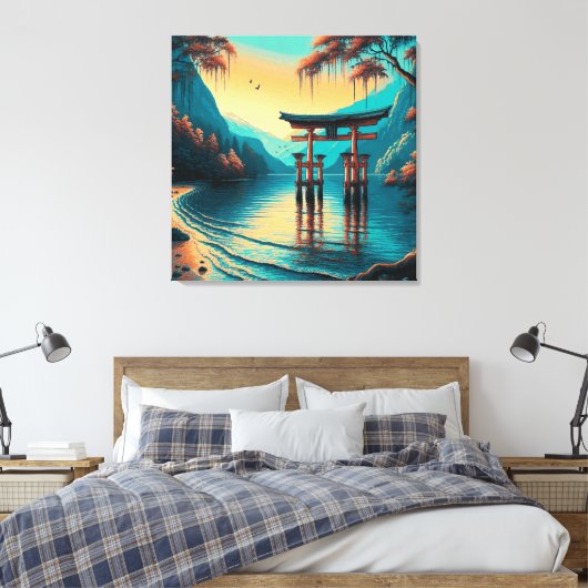 "Fluisteringen van Tranquiliteit: De Geestpoort" Canvas Afdruk (Insitu (Slaapkamer))
