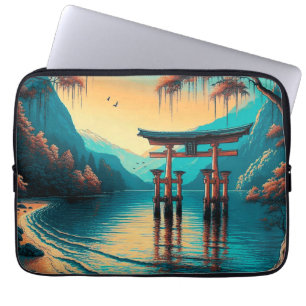 "Fluisteringen van Tranquiliteit: De Geestpoort" Laptop Sleeve