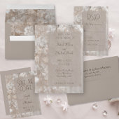 Fluisteringen van Vintage Romantische Ivoren Bloem Kaart