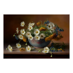 Fluisteringen van wilde bloemen perfect poster