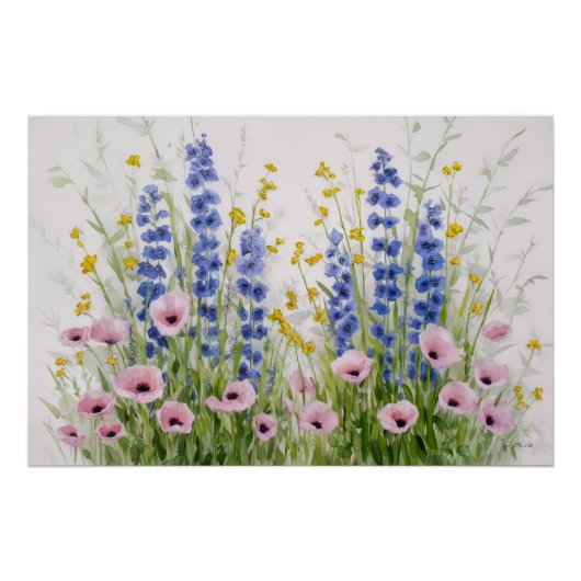 Fluisteringen van wilde bloemen perfect poster (Voorkant)