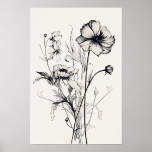 Fluisteringen van wilde bloemen poster (Voorkant)