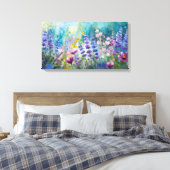 Fluisteringen van Wildflower Symphony Canvasprint Canvas Afdruk (Insitu (Slaapkamer))