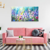 Fluisteringen van Wildflower Symphony Canvasprint Canvas Afdruk (Insitu (Woonkamer))