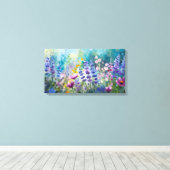 Fluisteringen van Wildflower Symphony Canvasprint Canvas Afdruk (Insitu (Houten vloer))