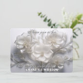 Fluisteringen van Witte Bloesems Delicate Trouw Kaart (Staand voorkant)