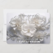 Fluisteringen van Witte Bloesems Delicate Trouw Kaart (Voorkant)