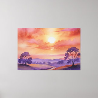 "Fluisteringen van Zonsondergang" Canvas Afdruk