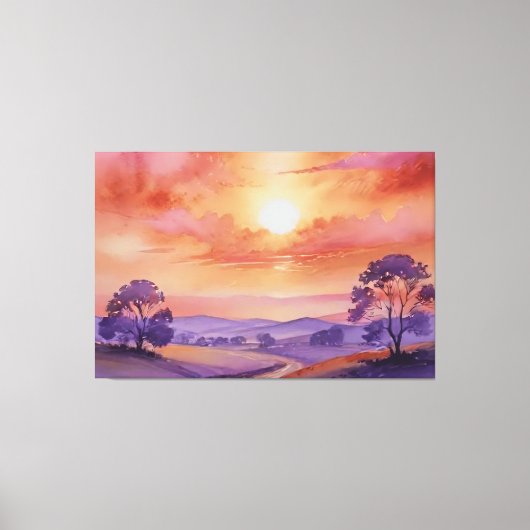 "Fluisteringen van Zonsondergang" Canvas Afdruk (Voorkant)