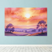 "Fluisteringen van Zonsondergang" Canvas Afdruk (Insitu (Houten vloer))