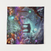 Fluisteringen voorbij de boog wandkleed (Voorkant (horizontaal))